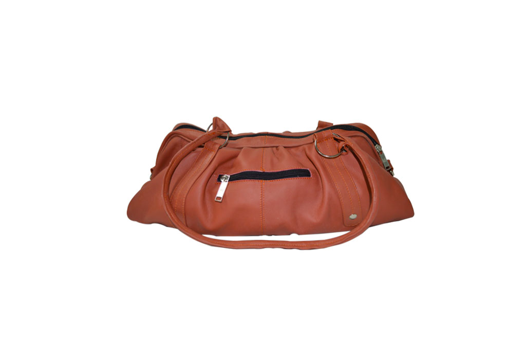 Bag made of Buffalo leather Ola, colors: ruby red, brown, CL Products, Sri Lanka