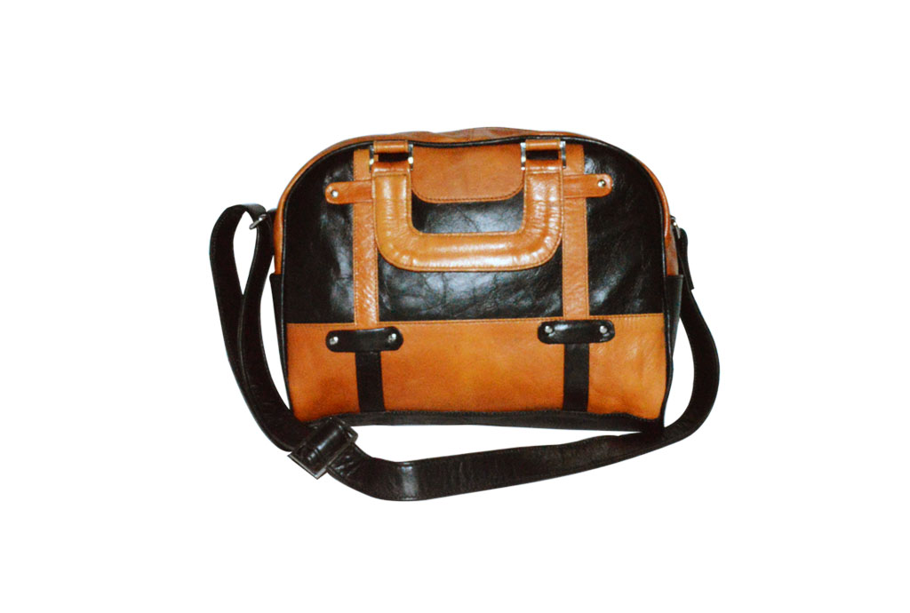 Bag made of Buffalo leather TM 037, color multi, CL Products, Sri Lanka