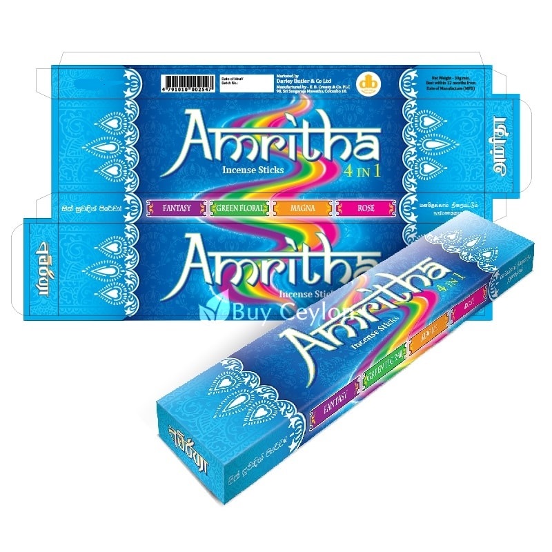 Amritha incense sticks, 24 pieces in pack. the flavors in the ass, DARLEY BUTLER, Sri Lanka