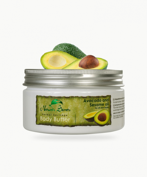 Body butter Avocado And Sesame Oil "Herbal Heritage" 200 ml, Natures Secrets, Sri Lanka