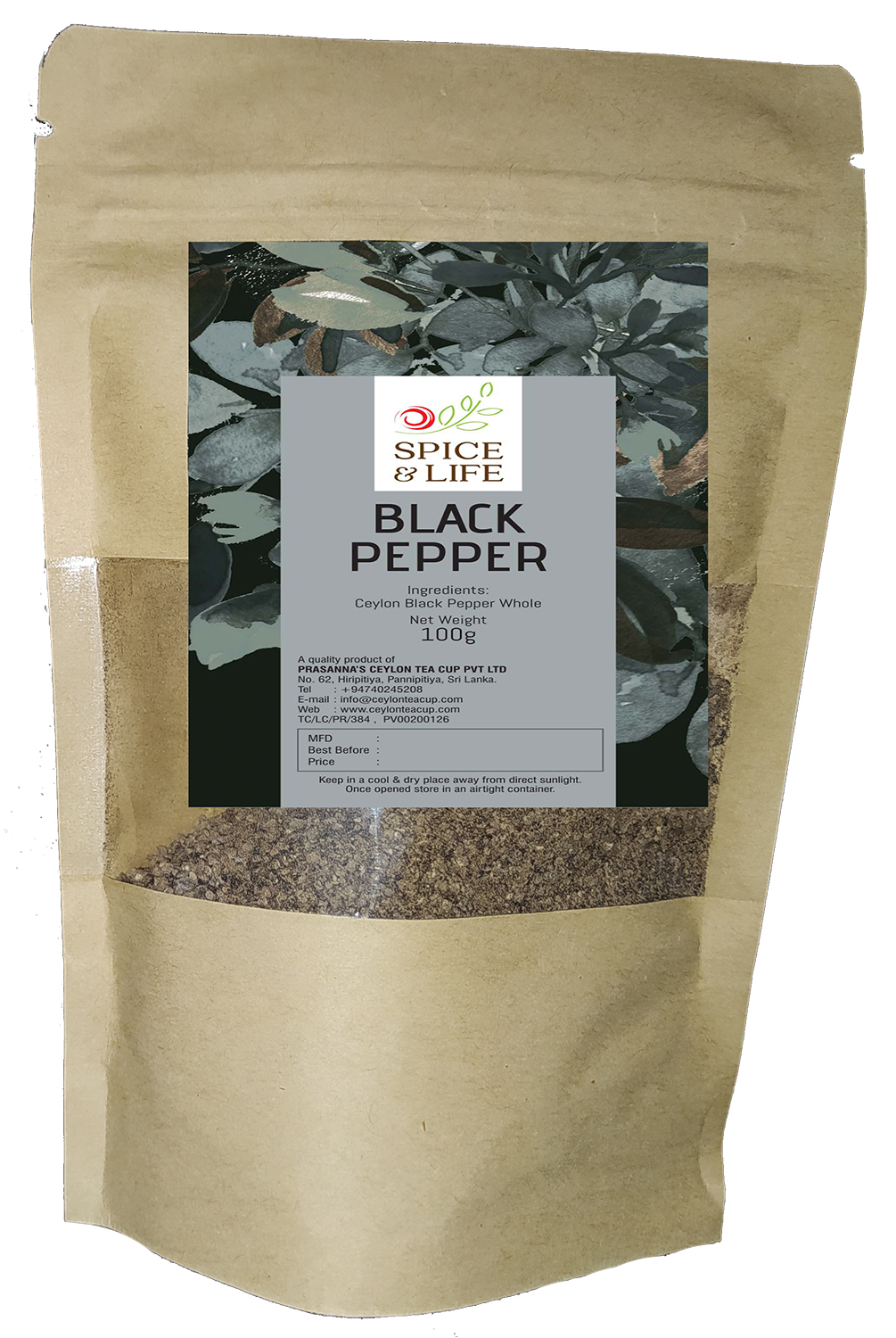 Black Pepper Powder 100 gr. Sri Lanka