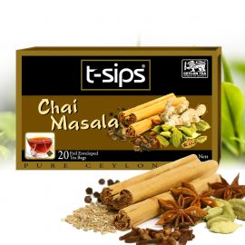 t-sips Chai Masala Black Tea -2g X 20 tea bags (enveloped)